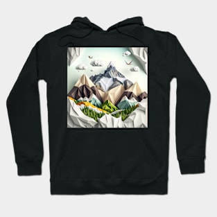 Origami mountains Hoodie